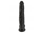Чёрный фаллоимитатор-гигант 14" Cock with Balls - 37,5 см. #74675