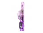 Фиолетовый вибратор High-Tech fantasy с клиторальным лепестком - 21 см. #78544