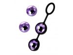 Фиолетово-чёрный набор вагинальных шариков TOYFA A-toys #78547