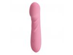 Нежно-розовый перезаряжаемый вибромассажер Candice - 14,2 см. #85568