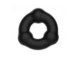 Черное эрекционное кольцо с 3 шариками #85570