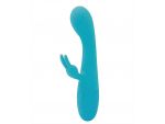 Голубой вибратор Naya с клиторальным отростком - 18,3 см. #92351