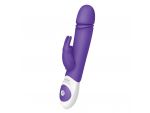 Фиолетовый вибратор с функцией толкания Thrusting Rabbit #94753