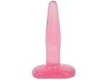 Гелевая анальная пробка розового цвета Crystal Jellies Small Butt Plug - 11,5 см. #129