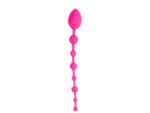 Анальный вибромассажер-шарики на жесткой сцепке розовый #3755