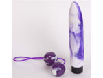Вибратор+шары Pleusure Pack фиолетовый #4343