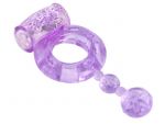 Фиолетовое эрекционное кольцо с вибратором #4768