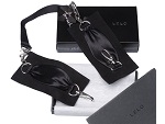 Черные шелковые наручники с цепочкой Sutra (LELO) #5255