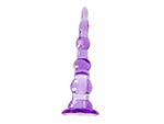 Фиолетовый анальный вибромассажёр-ёлочка - 14,5 см. #5355