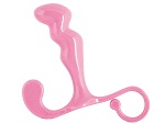 Розовый вагинально - анальный стимулятор  #5773