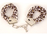 Леопардовые наручники с меховой опушкой ToyFa #5790