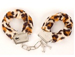 Леопардовые наручники с меховой опушкой от ToyFa #5791