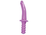 Фиолетовый двусторонний анально-вагинальный фаллоимитатор #5883
