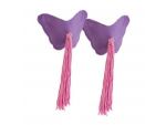 Фиолетовые пэстисы в форме бабочек с кистями Pasties Purple Butterfly #6430
