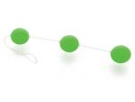 Анальная цепочка из 3 зеленых шариков #6644