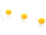 Анальная цепочка из 3 желтых шариков #6645