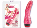 Розовый гелиевый вибратор с блестками Hot Pinks #948