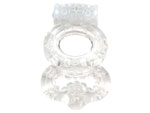 Прозрачное эрекционное кольцо с вибрацией Climax Gems Crystal Ring #10847