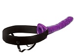 Мужской полый фиолетовый страпон 10" Purple Passion Hollow Strap-On - 24 см. #10938
