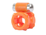 Оранжевое эрекционное кольцо с вибрацией #11071
