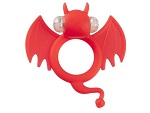Красное эрекционное кольцо Devil Bat #13035