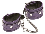 Фиолетовые кожаные наручники X-Play #14276