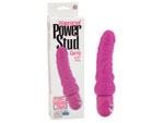 Розовый вибратор Power Stud Curvy Dongs - 17,3 см. #15647