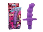 Фиолетовый рельефный анально-вагинальный вибростимулятор Frisky Flex Vibe #16844