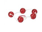 Красная анальная цепочка с пятью звеньями Anal Beads #19612