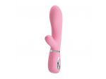 Нежно-розовый вибратор-кролик Thomas с мягкой головкой - 20,5 см. #100117
