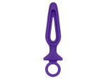 Фиолетовая силиконовая пробка с прорезью Silicone Groove Probe - 10,25 см. #100541