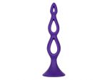 Фиолетовая анальная елочка Silicone Triple Probe - 14,5 см. #100542