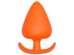 Оранжевая анальная пробка PLUG WITH T-HANDLE - 13,4 см. #100950