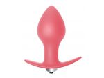 Розовая анальная вибропробка Bulb Anal Plug - 10 см.