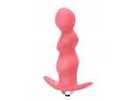 Розовая фигурная анальная вибропробка Spiral Anal Plug - 12 см. #104404