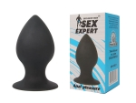 Чёрная анальная пробка Sex Expert - 7 см. #105281