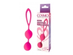 Розовые вагинальные шарики с петлёй Cosmo #105901