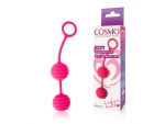 Розовые вагинальные шарики с ребрышками Cosmo #105905