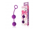 Фиолетовые вагинальные шарики с ребрышками Cosmo #105923