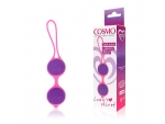 Фиолетово-розовые вагинальные шарики Cosmo