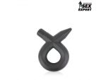Черное силиконовое эрекционное кольцо Sex Expert #108350