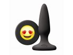 Черная силиконовая пробка Emoji Face ILY - 8,6 см. #108765