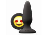 Черная силиконовая пробка среднего размера Emoji ILY - 10,2 см.  #108780