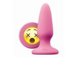 Розовая силиконовая пробка среднего размера Emoji WTF - 10,2 см.  #108783