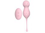 Нежно-розовые вагинальные шарики VAVA с пультом ДУ #108868