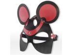 Черно-красная маска мышки из кожи #109146