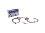 Серебристые металлические наручники с ключиками #114632