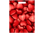 Полиэтиленовый пакет "Сердечки" - 40 х 31 см.  #114633