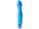 Голубой гибкий вибромассажер Powder Puff Massager - 17,1 см. #116626