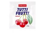 Саше гель-смазки Tutti-frutti с вишнёвым вкусом - 4 гр. #123345